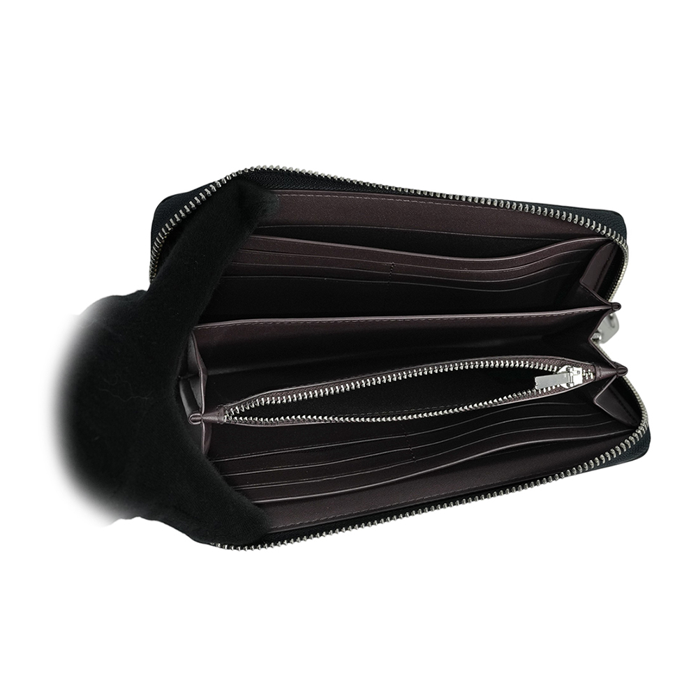 【COACH】塗層帆布附可拆提把ㄇ形拉鍊長夾(單寧藍/午夜藍)C4452 SVN2V