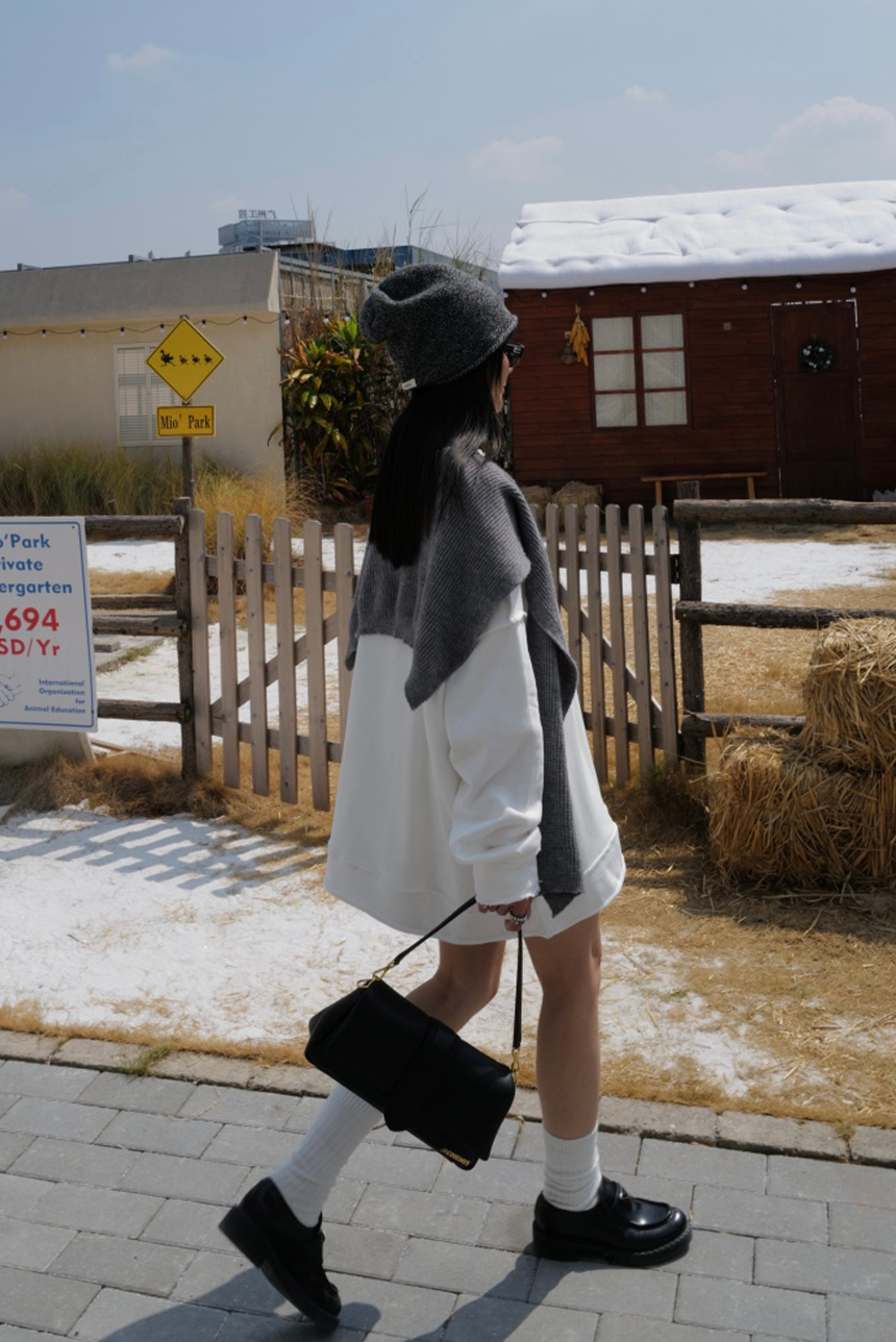 洗水刷破寬版慵懶大T*5色