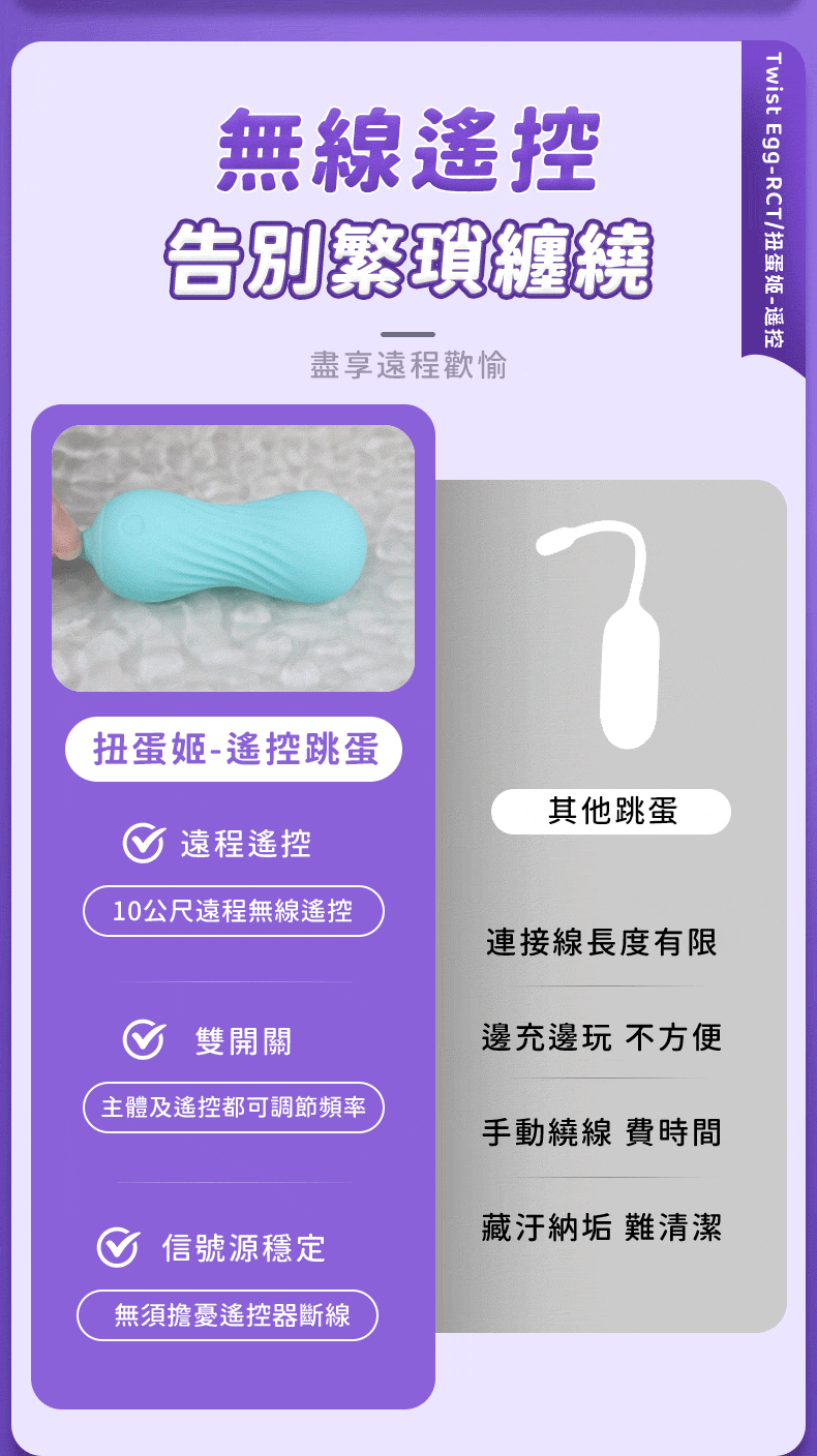 Twist Egg｜RCT 扭蛋姬 遙控跳蛋｜情趣跳蛋