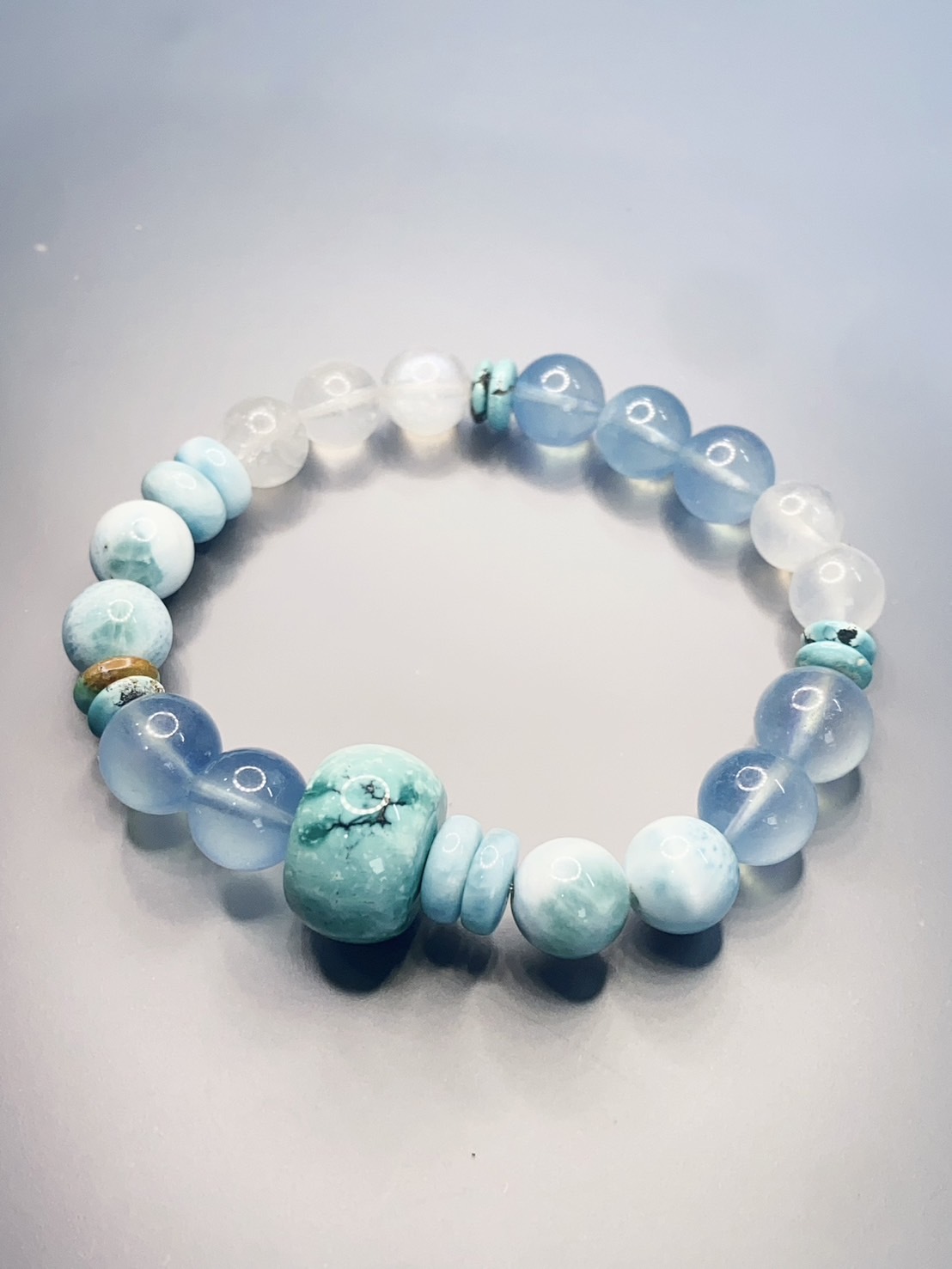 心自明丨拉利瑪石、 綠松石、海藍寶與白月光丨左右逢源心情愉悅