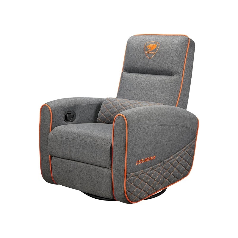 米特3C數位–Cougar 美洲獅 FIDOM 電競沙發 可旋轉搖椅沙發 黑橘色/灰橘色