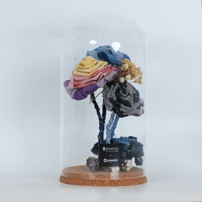 牛仔布花展示瓶 *只限自取*