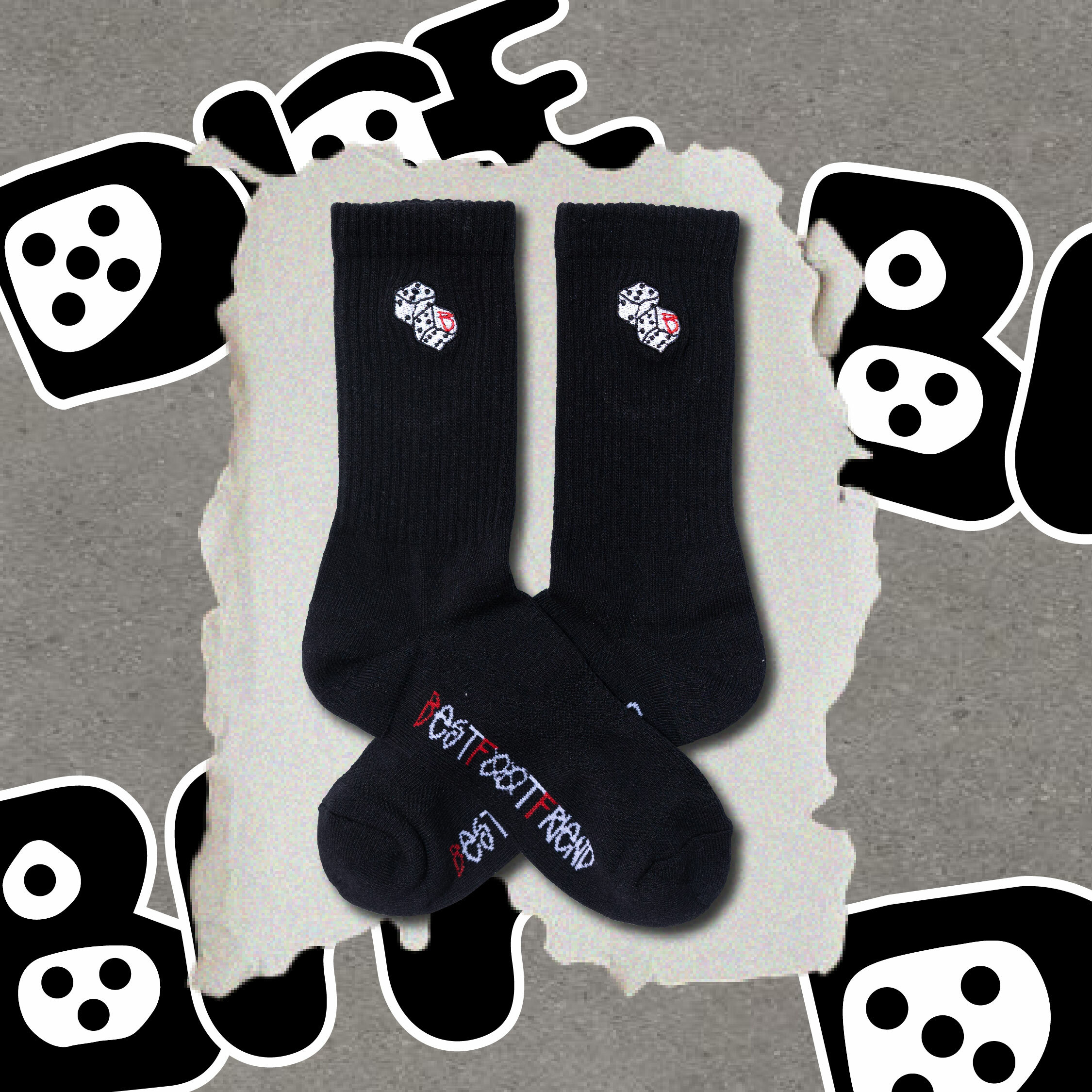 Dice socks 骰子長襪＿BK_BF24020
