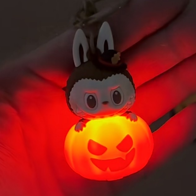 POP MART 泡泡瑪特 萬聖節限定 怪怪狂歡節 LABUBU MOLLY DIMOO 發光南瓜鑰匙圈 吊飾