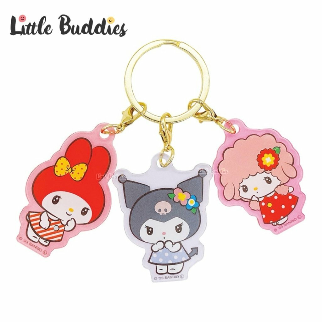 日本 Sanrio 復古系列 - 亞克力3件吊牌匙扣
