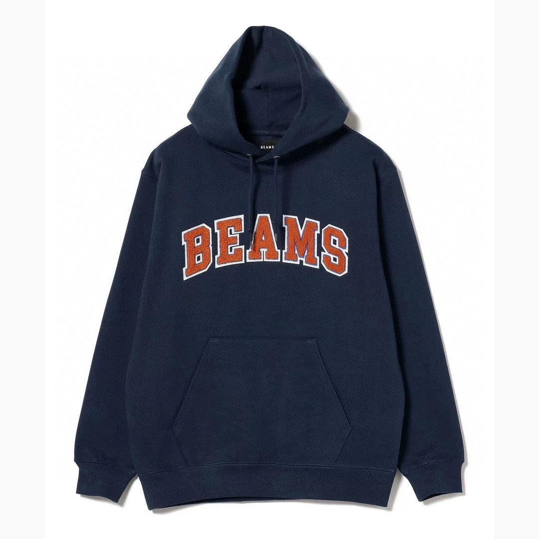 BEAMS 日系大學字體帽T (3色)