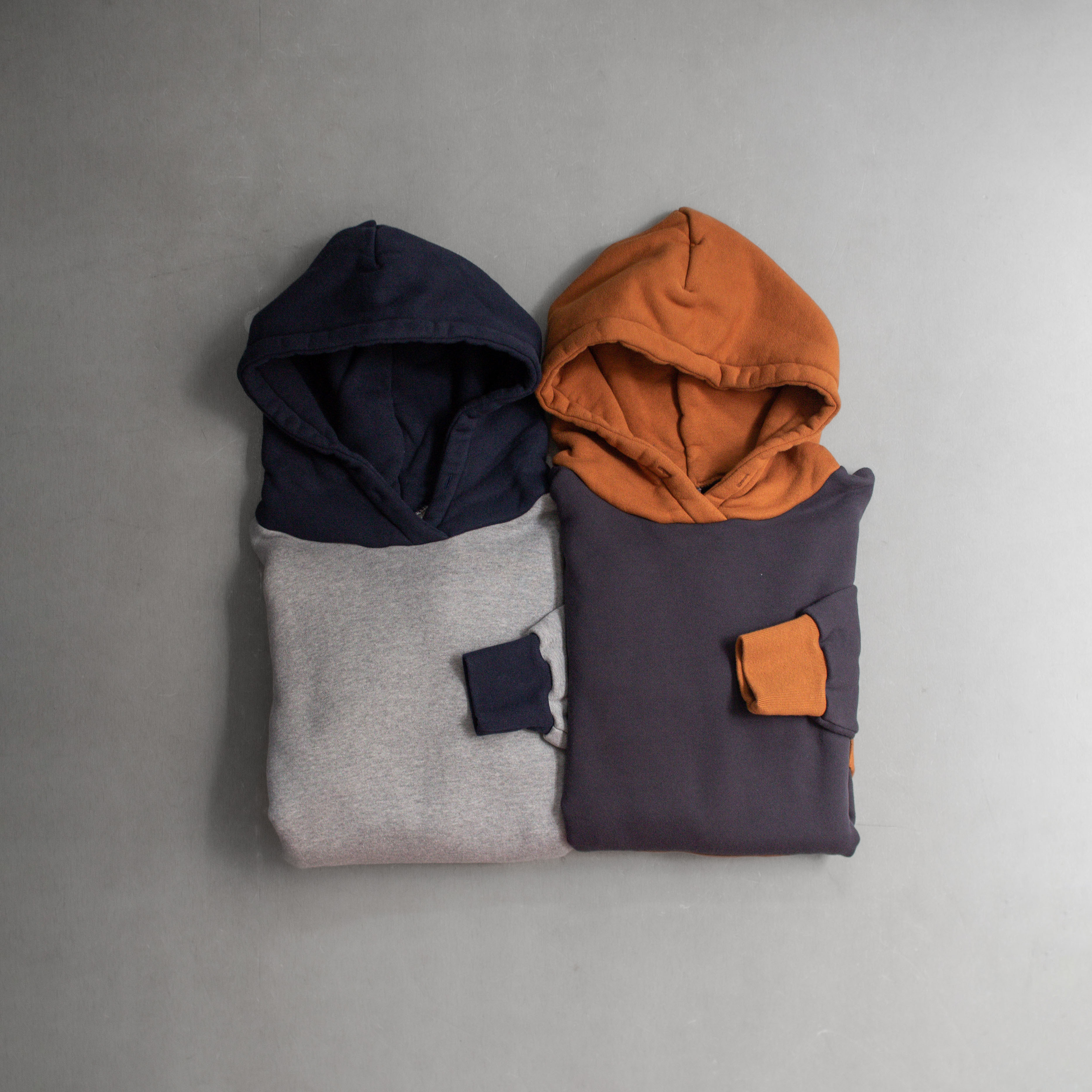 VELVA SHEEN 50S 2 TONE P/O HOODIE 日本製 雙色 拼接 刷毛 長袖 帽T