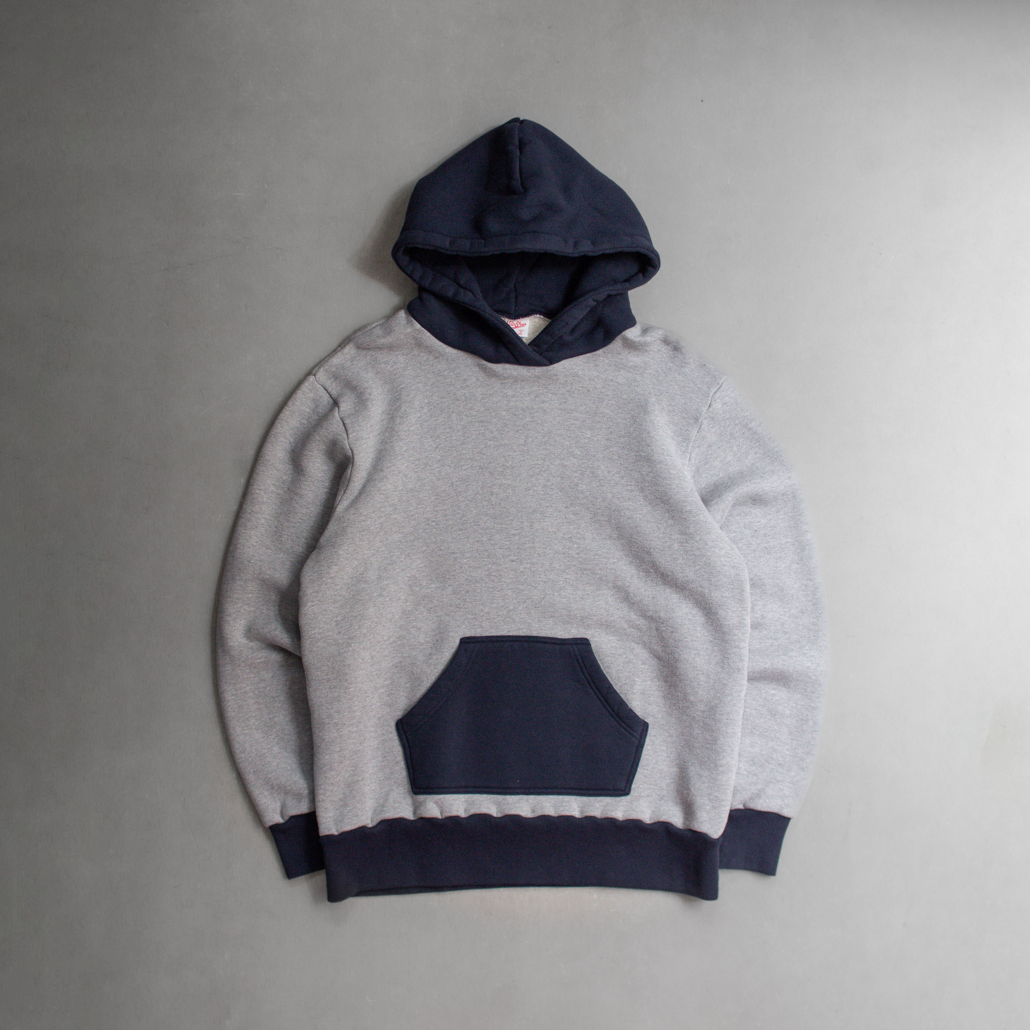 VELVA SHEEN 50S 2 TONE P/O HOODIE 日本製 雙色 拼接 刷毛 長袖 帽T