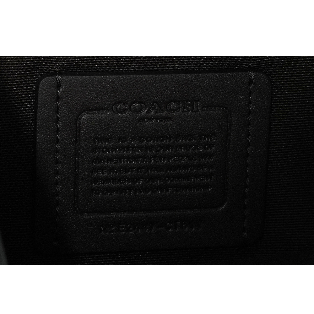 【COACH】Pace 銀字小牛皮翻蓋大款後背包(黑色)CT811 SVBK