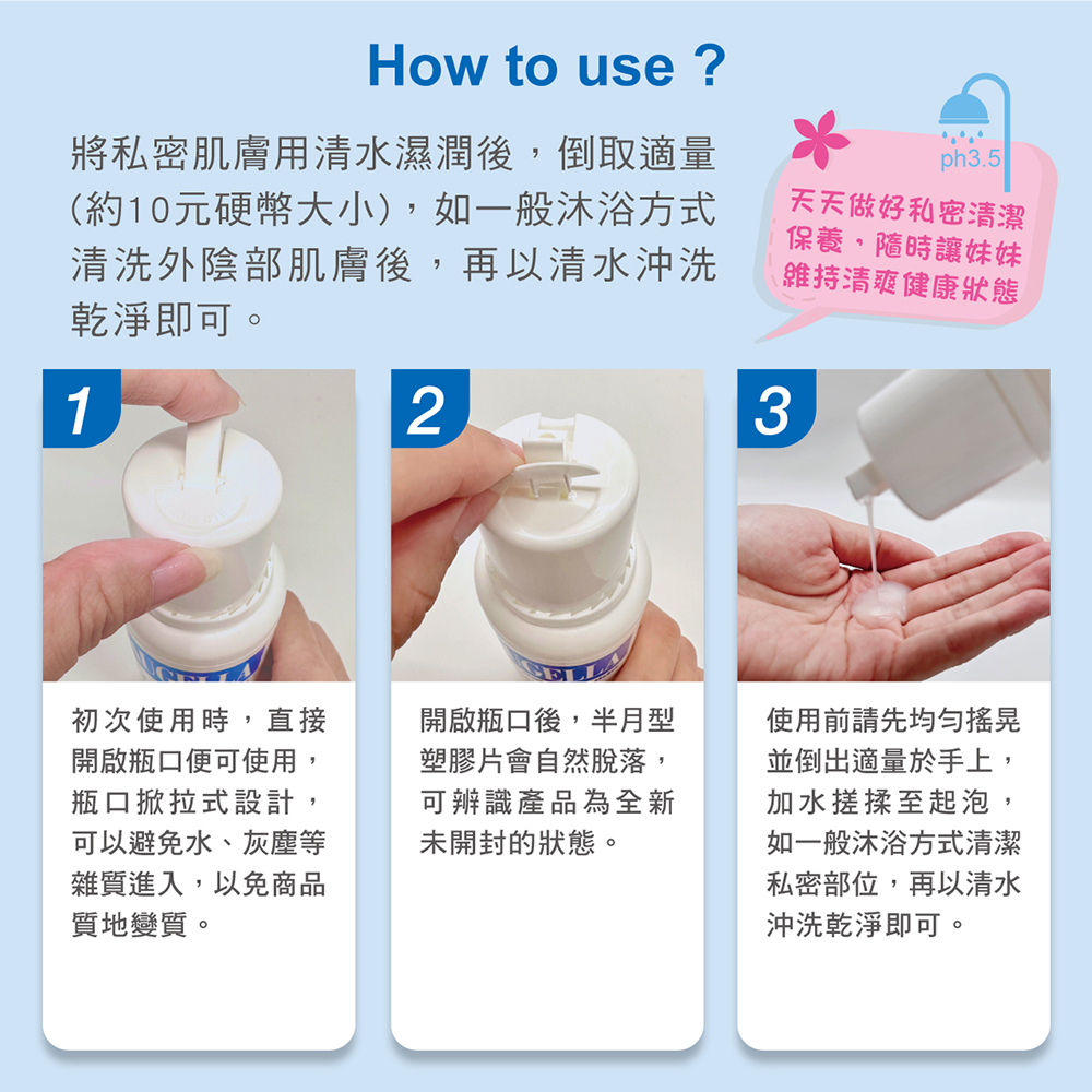 賽吉兒菁萃潔浴凝露使用方式