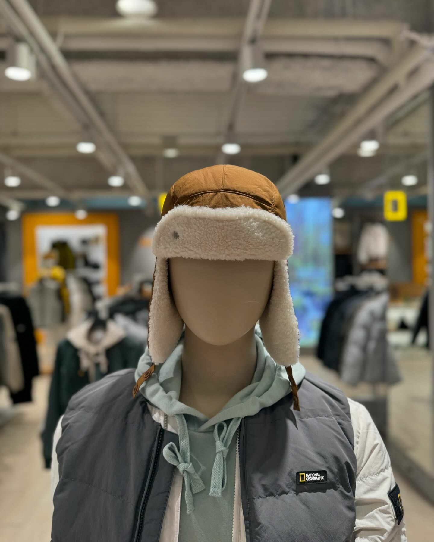 【代購】NATIONAL GEOGRAPHIC 國家地理 雙面 格紋 飛行帽 耳罩帽 帽子 N244AHA530/N244AHA030