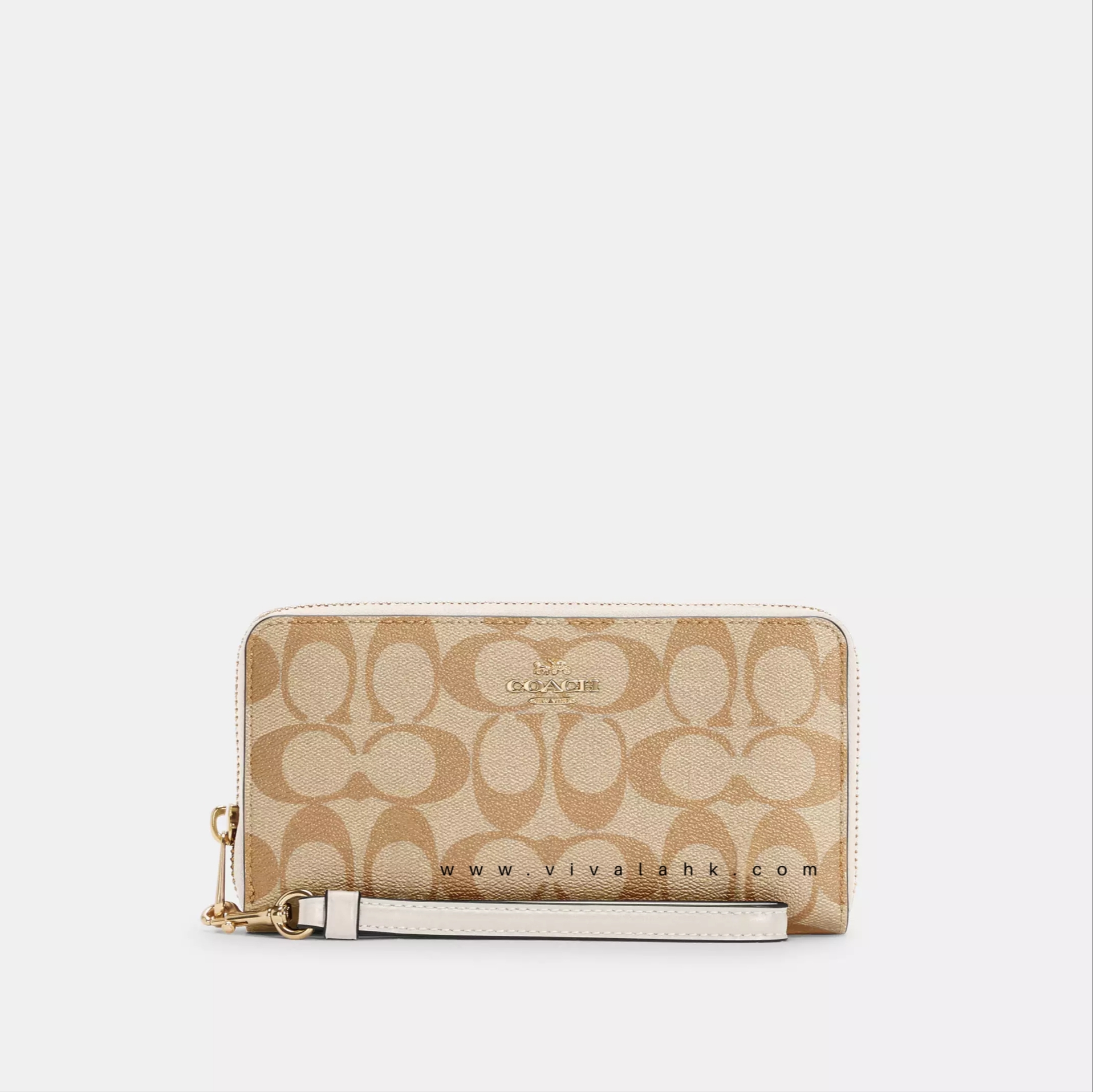 Coach - Long Zip Around Wallet In Signature Canvas (C4452)