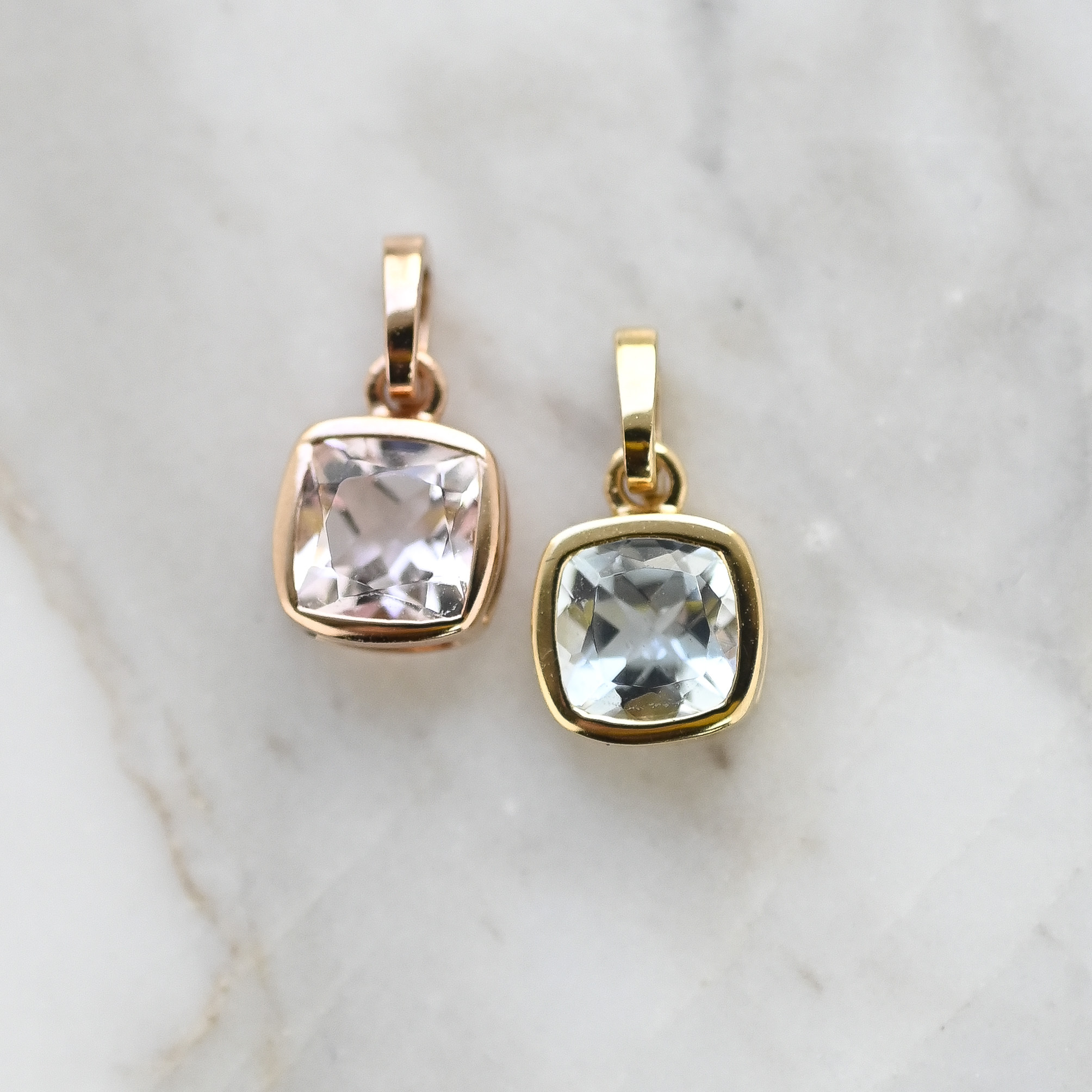 18K Aquamarine Pendant