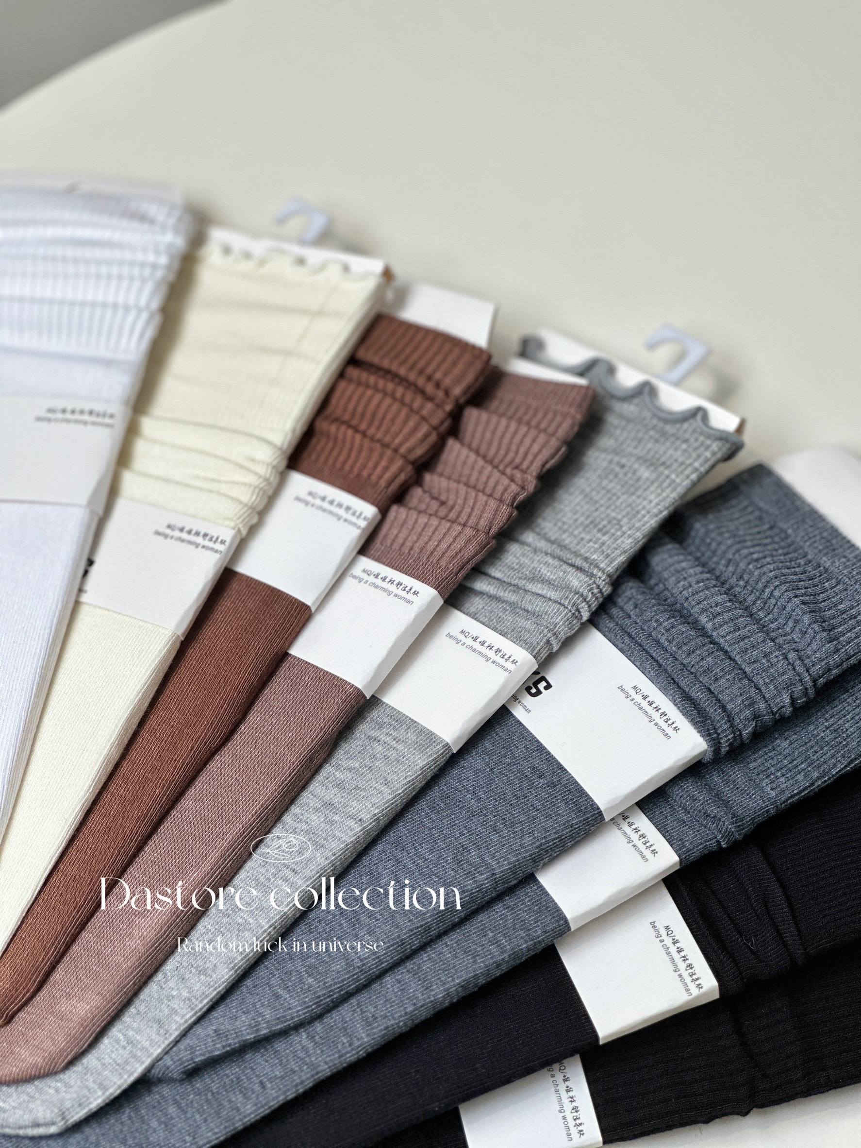 韓版歐膩小腿長襪/荷葉邊/柔軟/親膚/堆堆襪