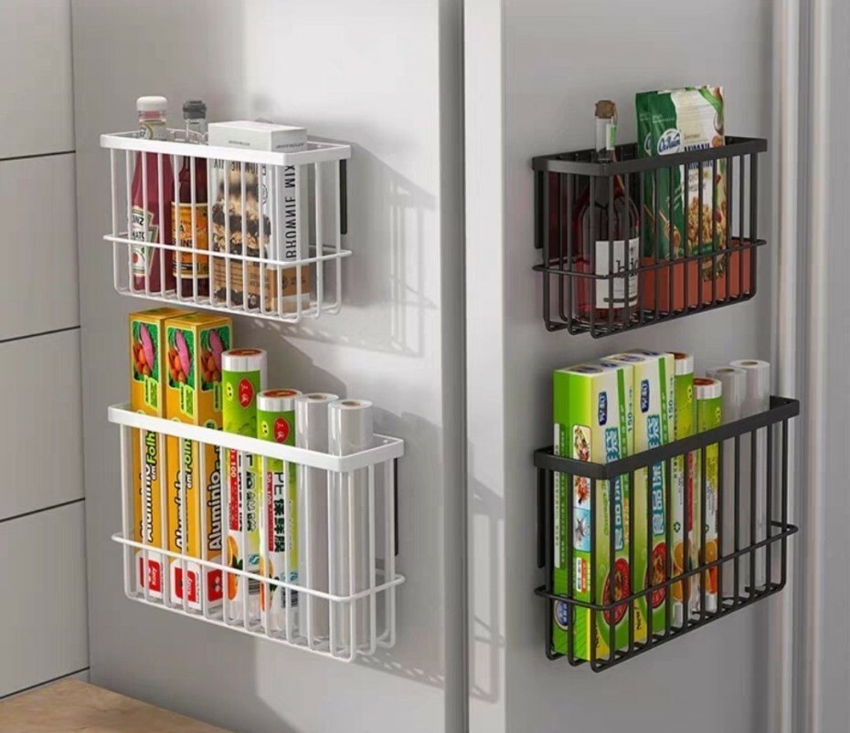 廚房冰箱門櫃側邊收納架