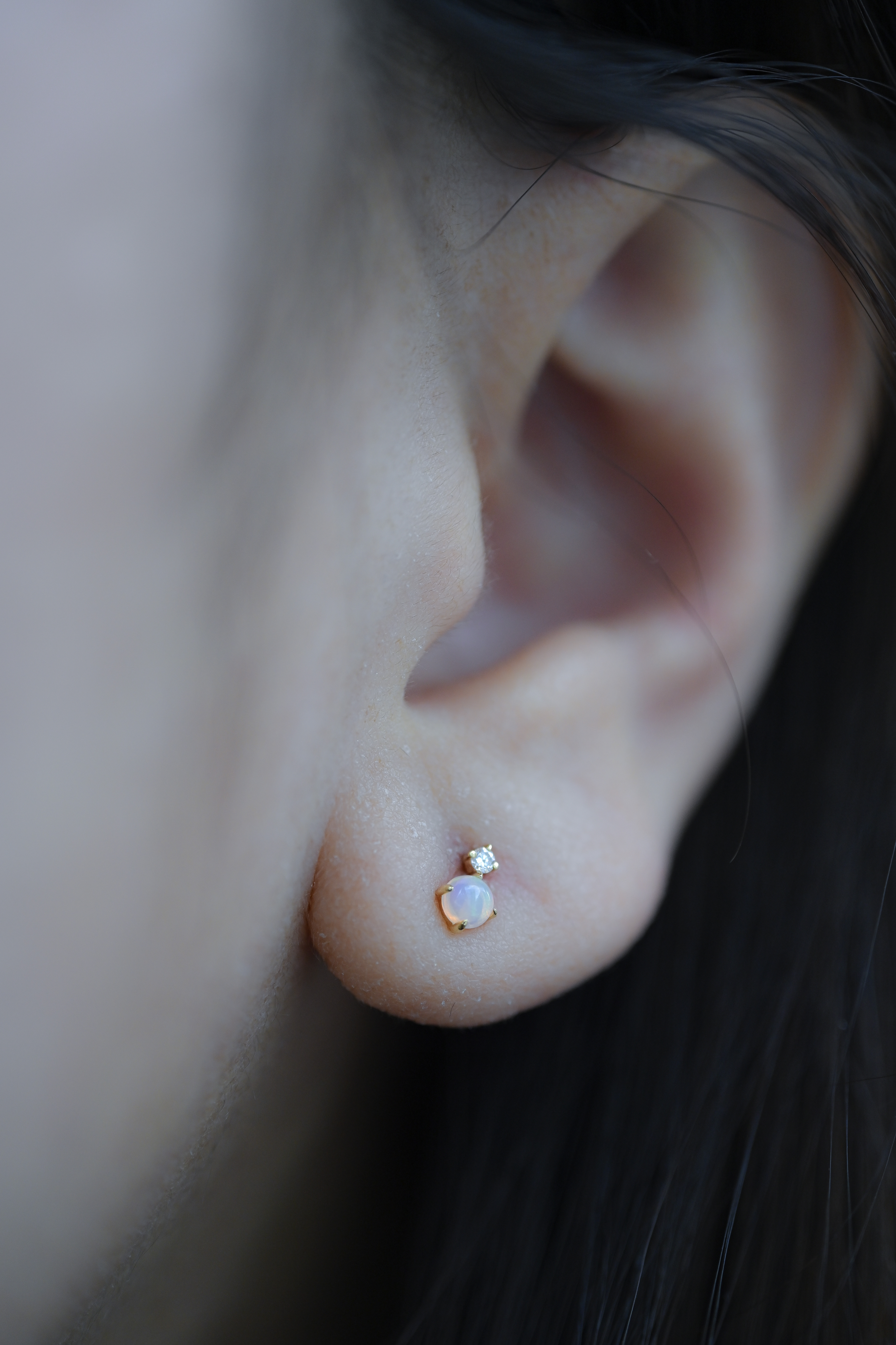 18K Opal Diamond Ring