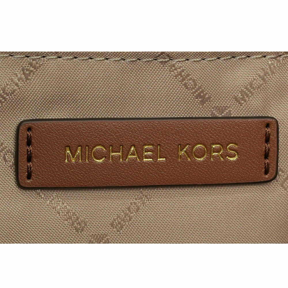 【Michael Kors】Jaycee 金字塗層帆布拉鍊口袋中款後背包(香草白)35S2G8TB2B VANILLA