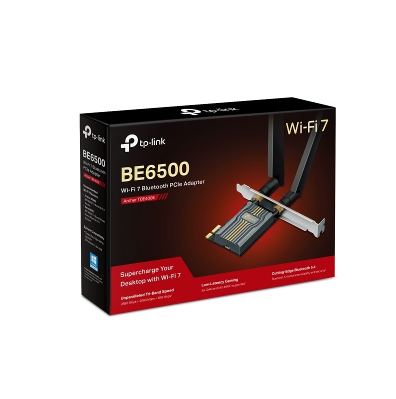 米特3C數位–TP-Link Archer TBE400E BE6500 Wi-Fi7 藍牙5.4 PCIe 無線網卡