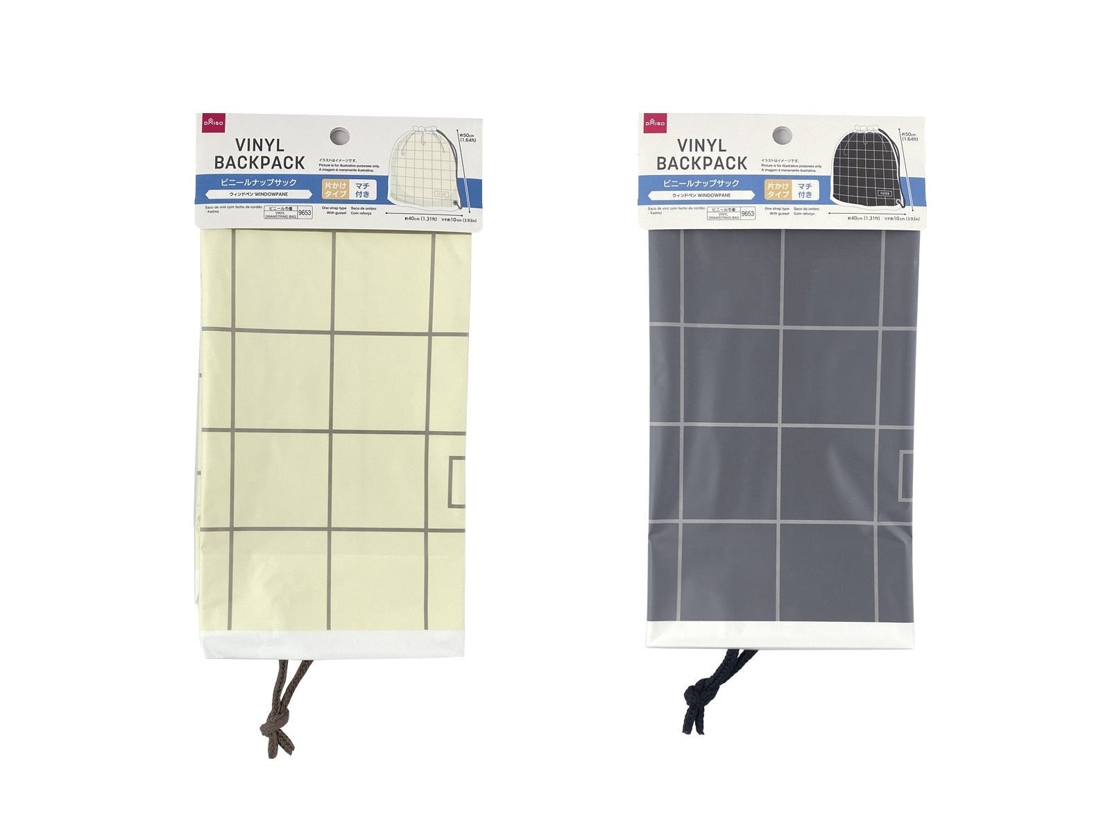 單肩背束口袋/格紋 40x50x10cm