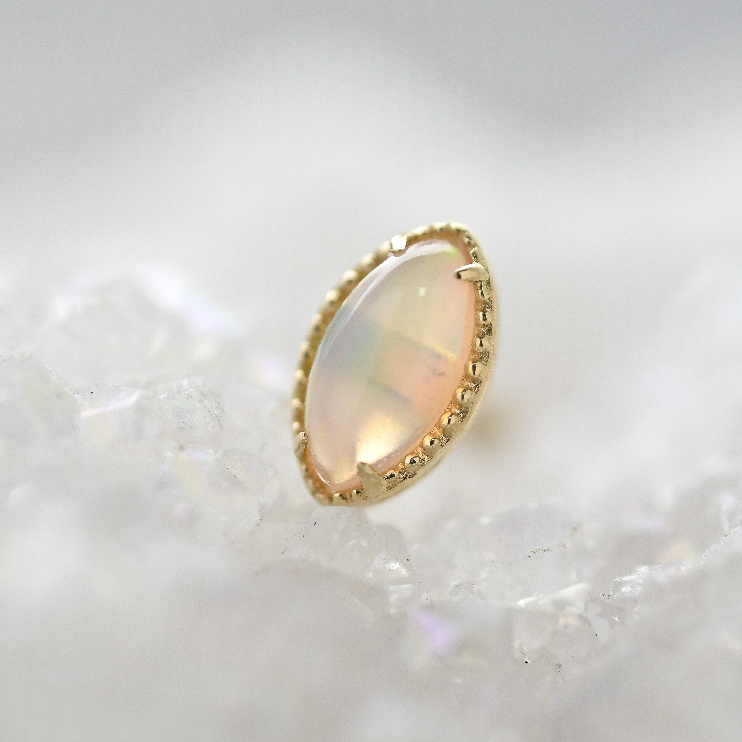 18K Opal Earring