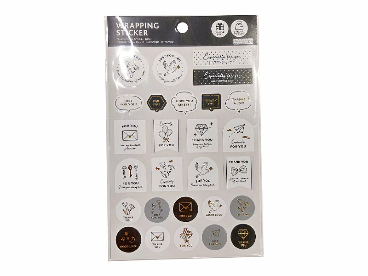 包裝封口貼/燙金插圖