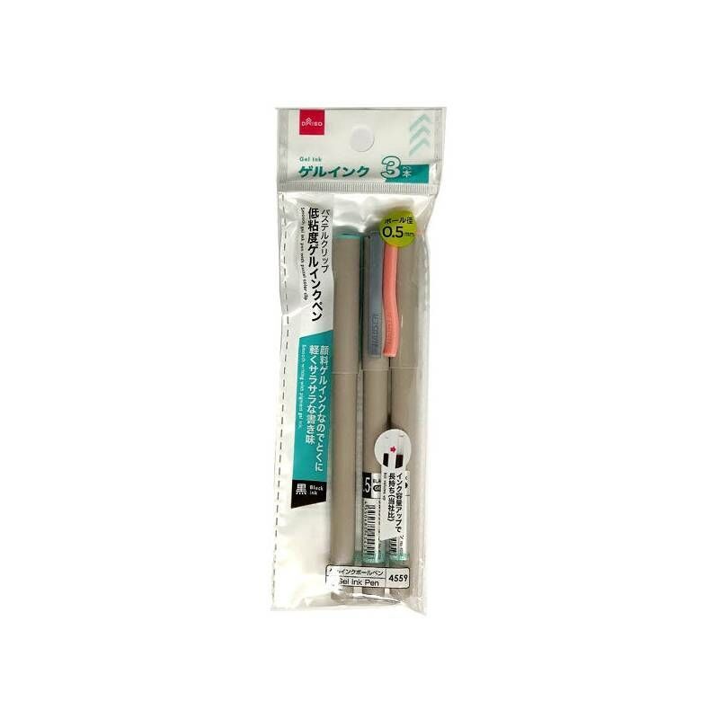 0.5mm低黏度膠墨筆/黑 3入