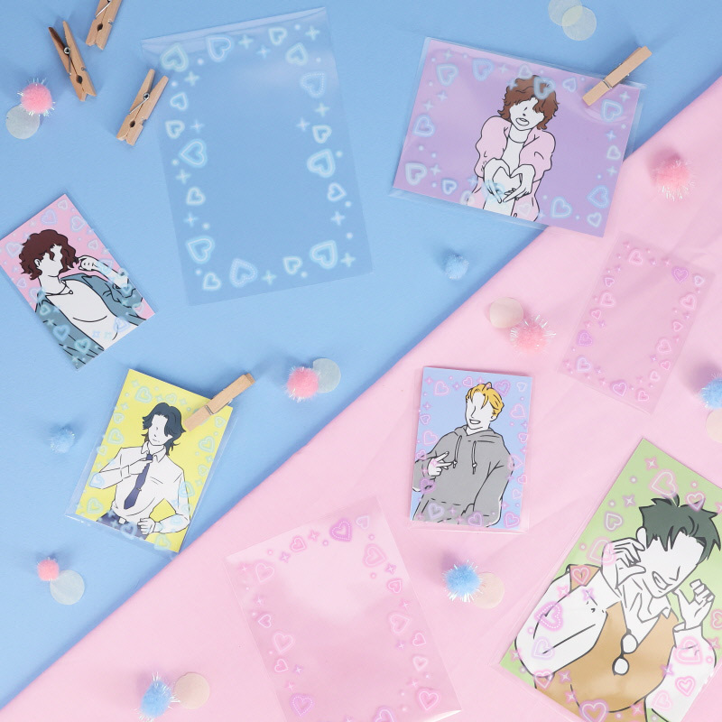 偶像小卡保護套/愛心 13x9.4cm 18入