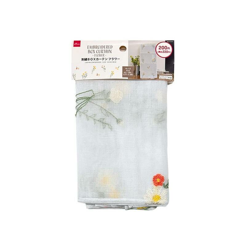 櫥櫃簾/刺繡花朵 42x88cm