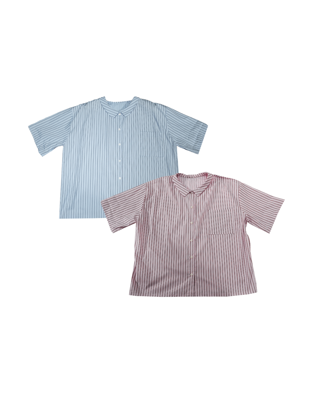 小領寬版口袋恤衫