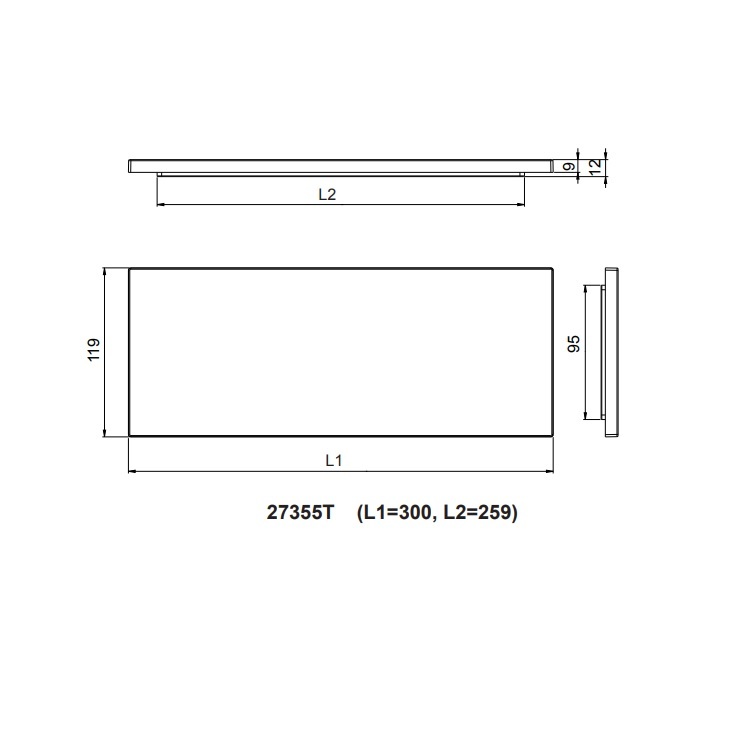 Kohler "Stages" K-27355T-0 Tray 300mm
