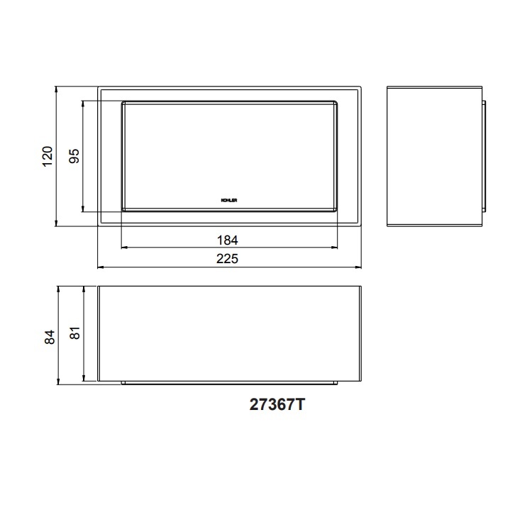 Kohler "Stages" K-27367T-PH7 Tissue Box