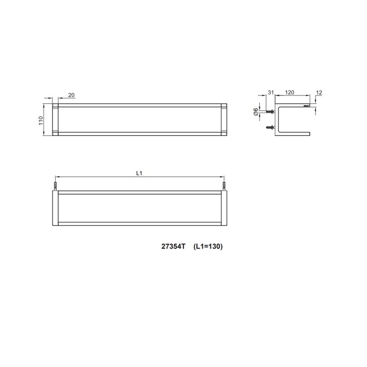 Kohler "Stages" K-27354T-RGD Frame 150mm
