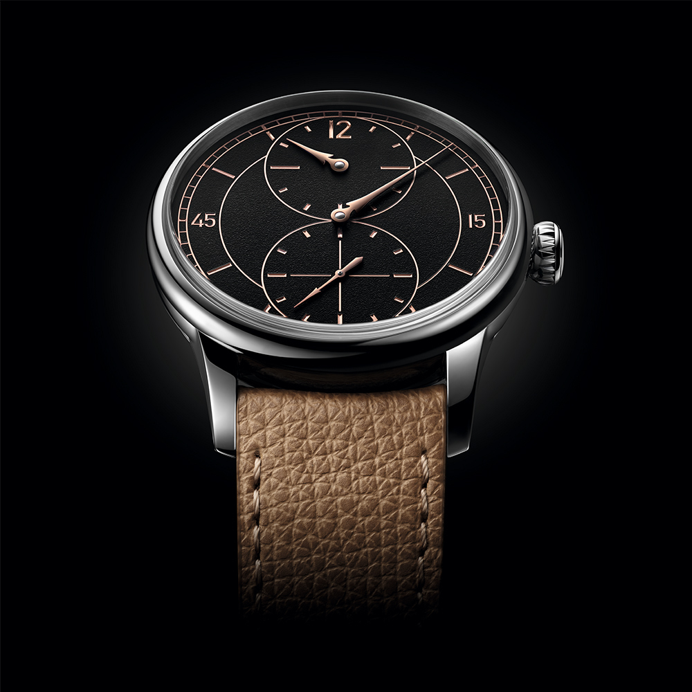 Noirmont Métiers d'art Collection 藝術大師系列｜Le Régulateur Gravé Noir-三針一線黑色雕刻面盤腕錶