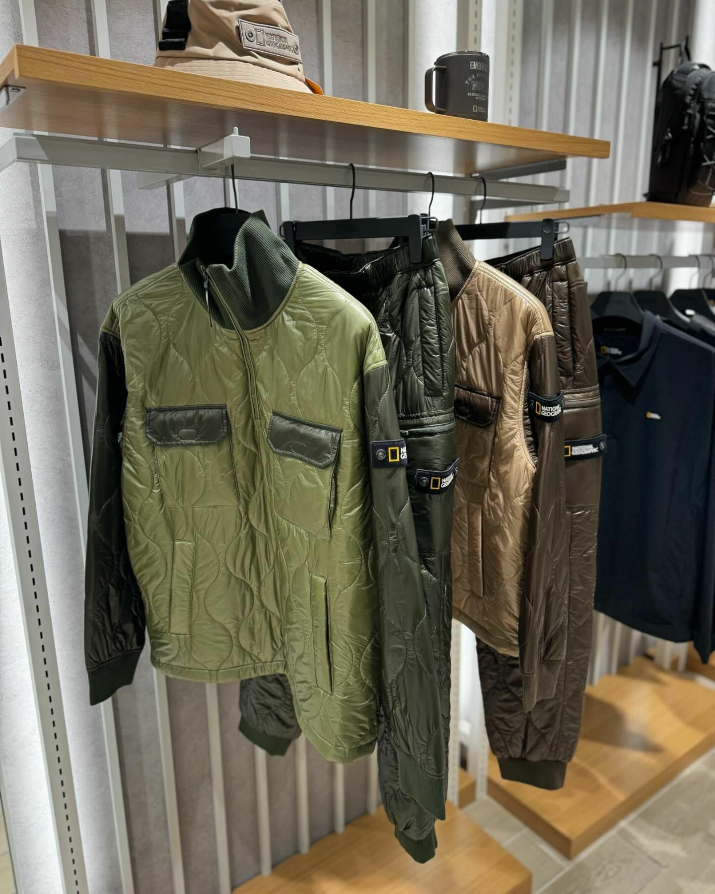 【代購】NATIONAL GEOGRAPHIC 國家地理 NRN 輕量 復古 格紋 外套 褲子 套裝 N244MPD061 / N244MPT06
