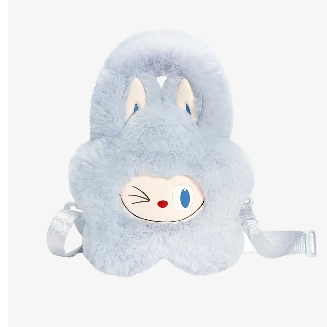 POP MART THE MONSTERS  LABUBU  泡泡瑪特 經典系列 毛絨花花包 藍色/奶茶色