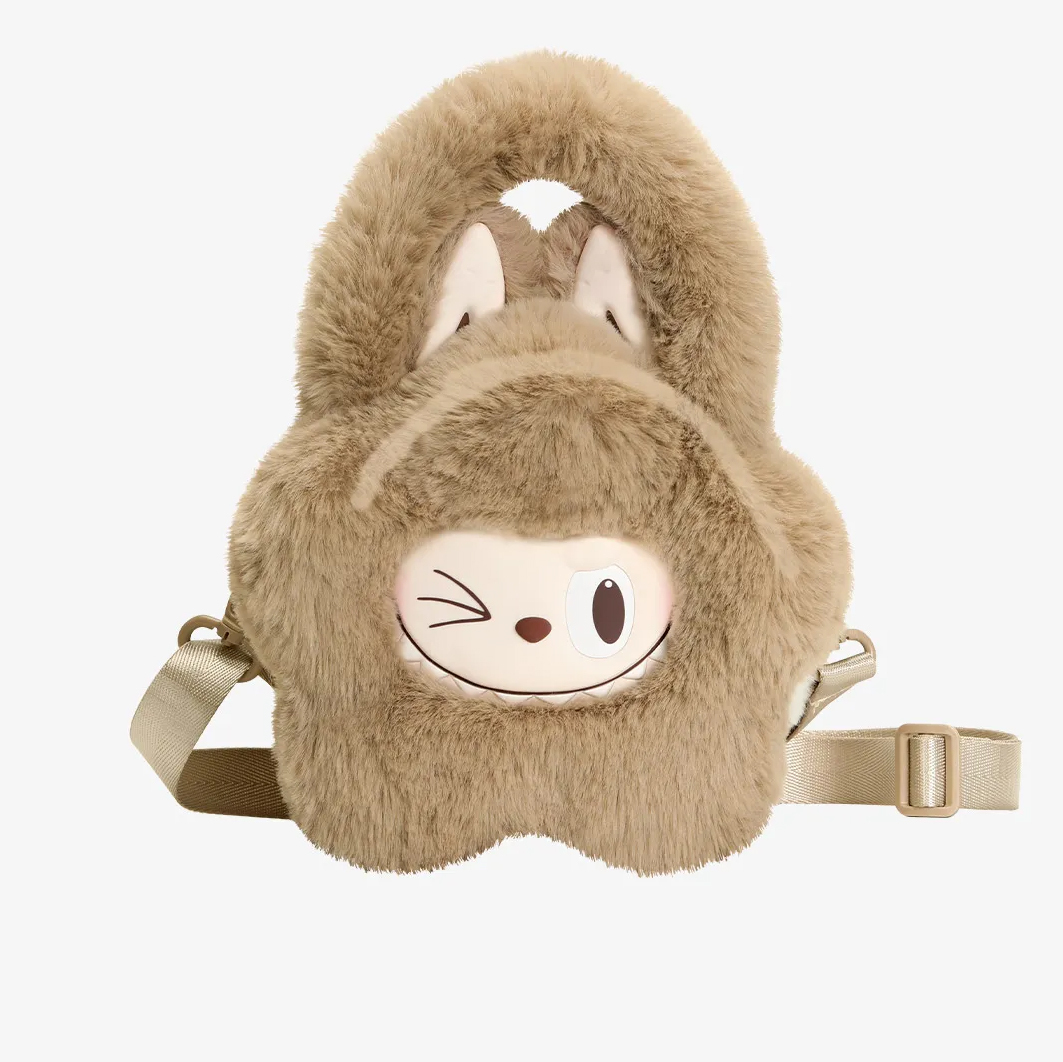 POP MART THE MONSTERS  LABUBU  泡泡瑪特 經典系列 毛絨花花包 藍色/奶茶色