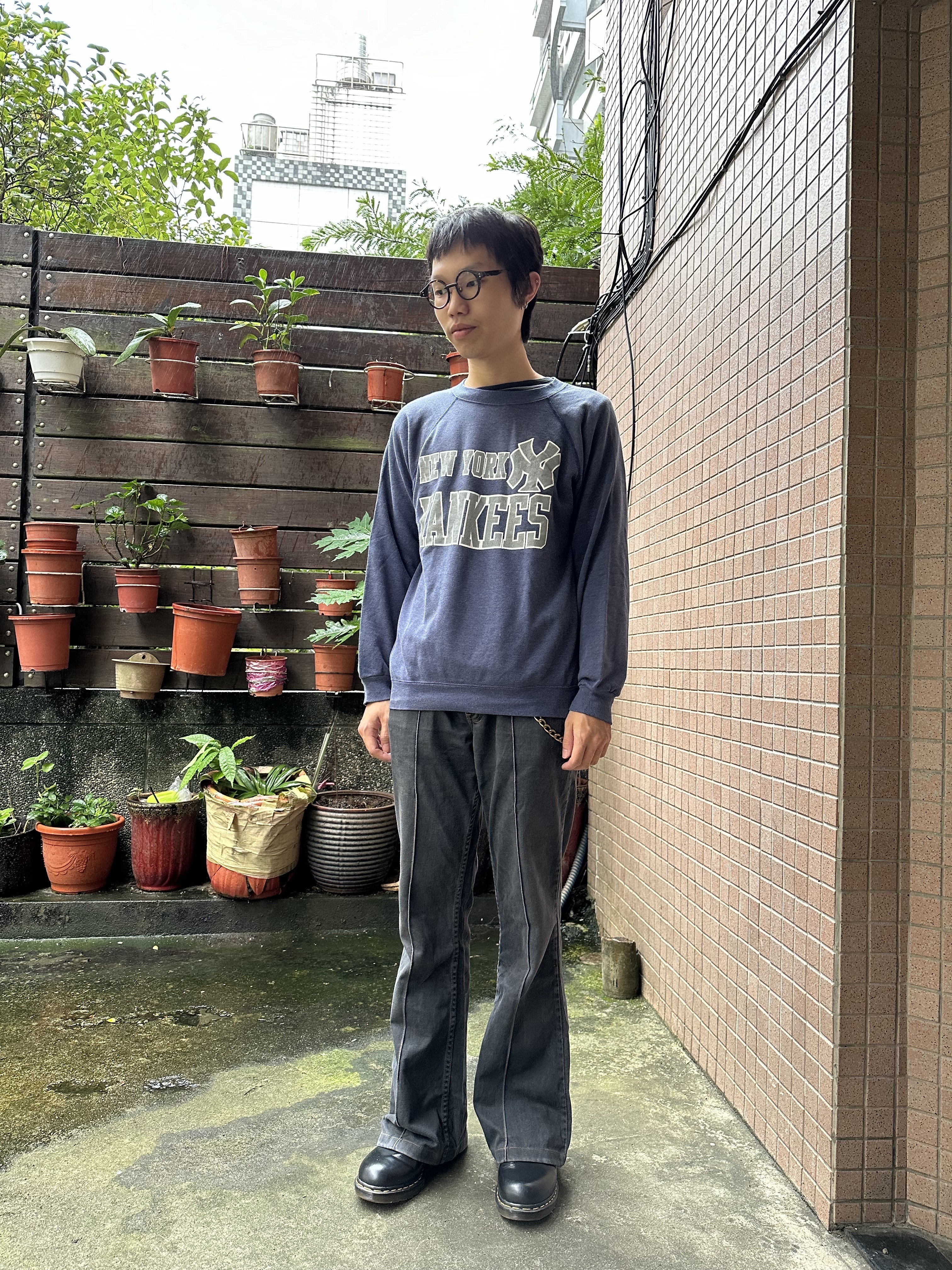 80s Hanes “NEW YORK YANKEES” Sweat Shirt (Made in USA)