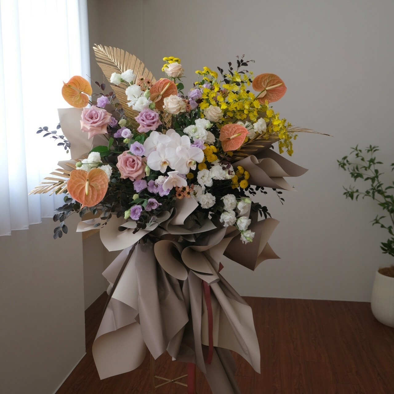 典雅色系高架花籃