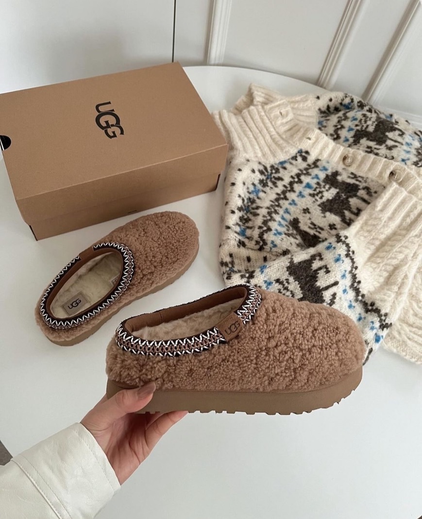 UGG 毛絨絨 厚底 捲毛 羊毛 防滑 拖鞋 1167770-CHE