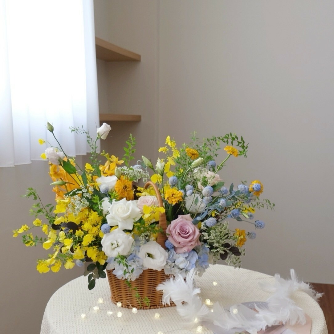 鮮花 / 夏日提籃盆花