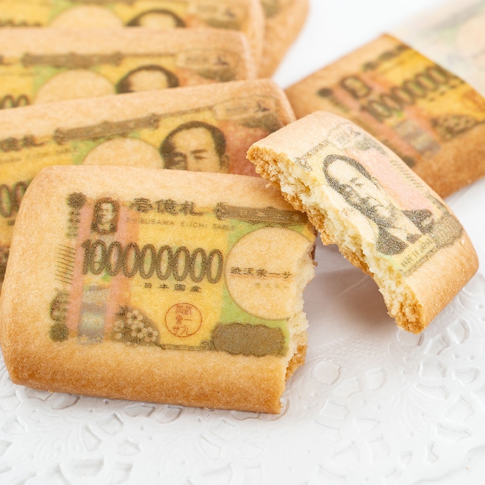 日本直送新鈔票印花餅乾