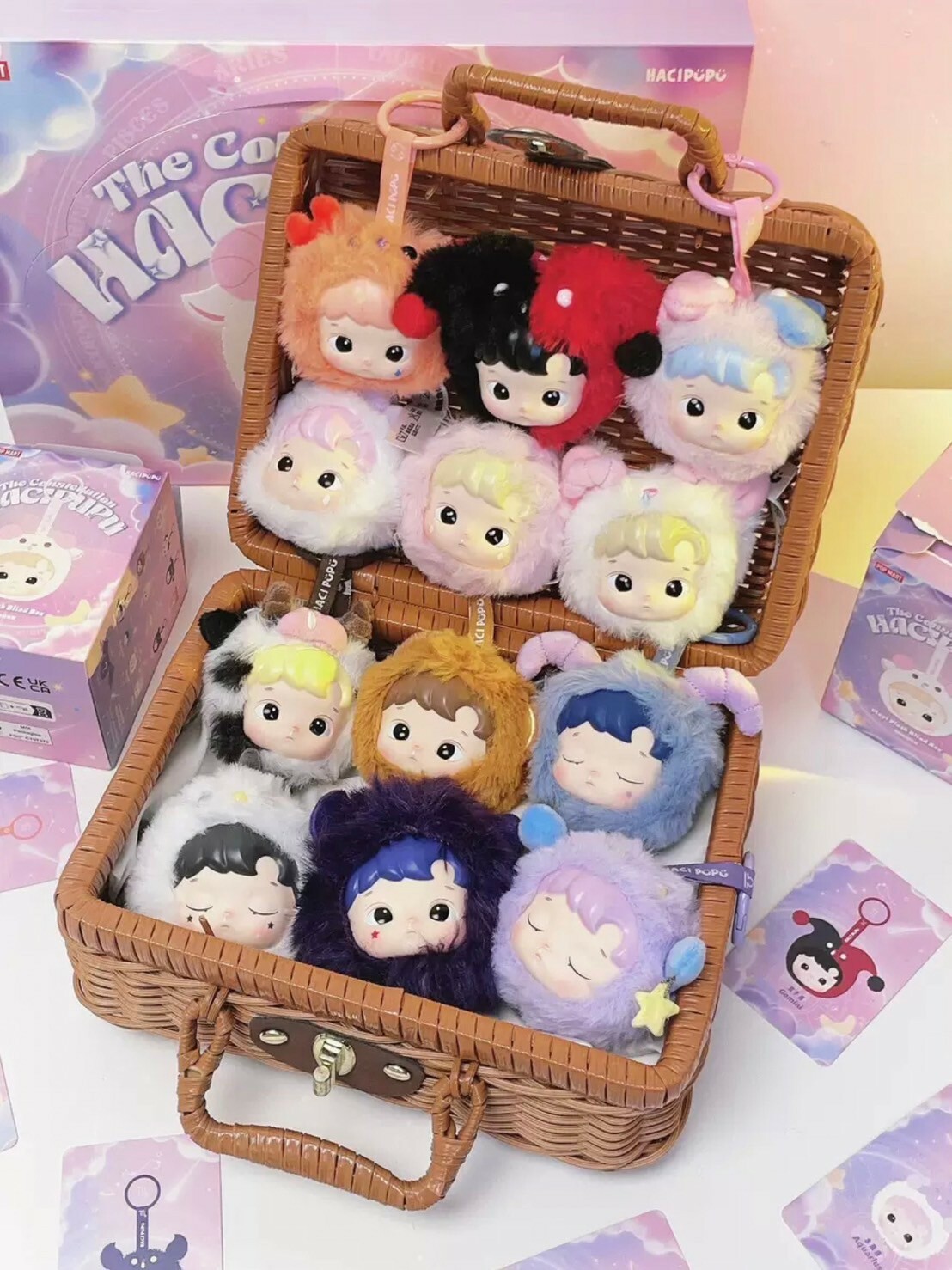 POP MART 泡泡瑪特 HACIPUPU 星座系列 搪膠毛絨 吊飾 盲選盒 盲盒 -泡泡瑪特城市樂園