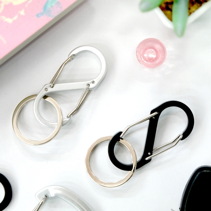 S型兩入扣環 黑銀2入/包【SK002-03】