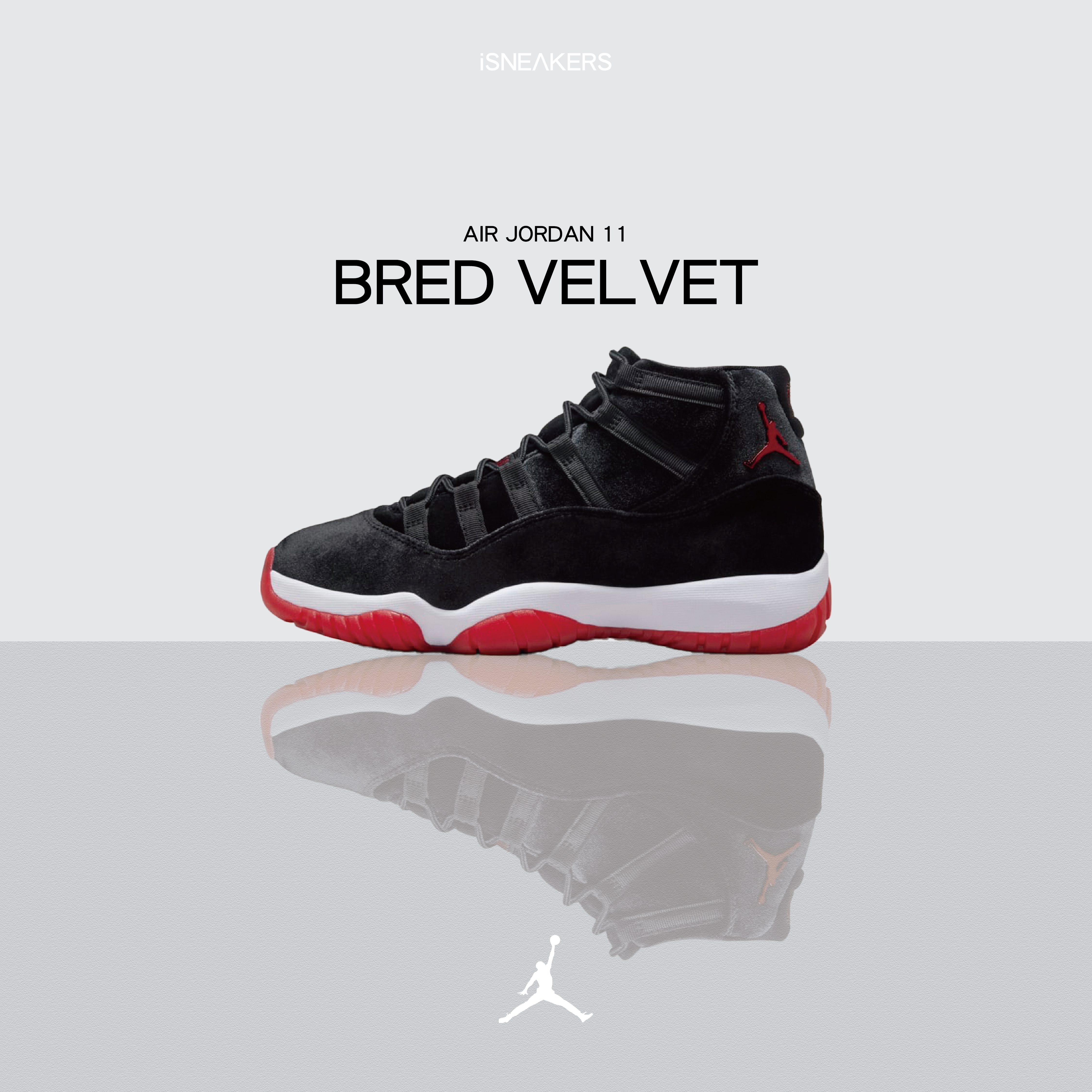 iSNEAKERS｜Air Jordan 11 "Bred Velvet" 黑紅 絨毛 DB5457-061