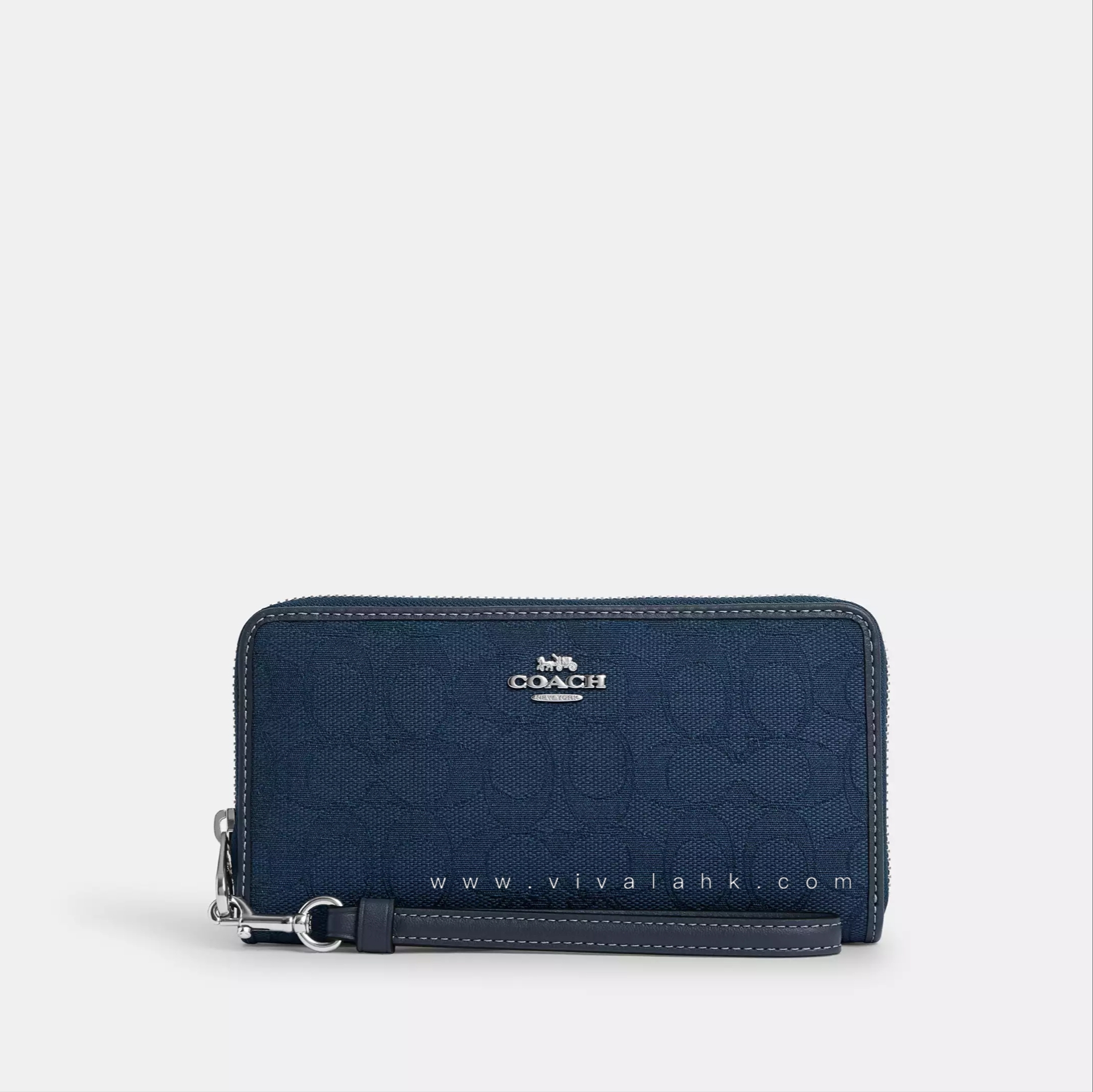 Coach - Long Zip Around Wallet In Signature Jacquard (CU150)