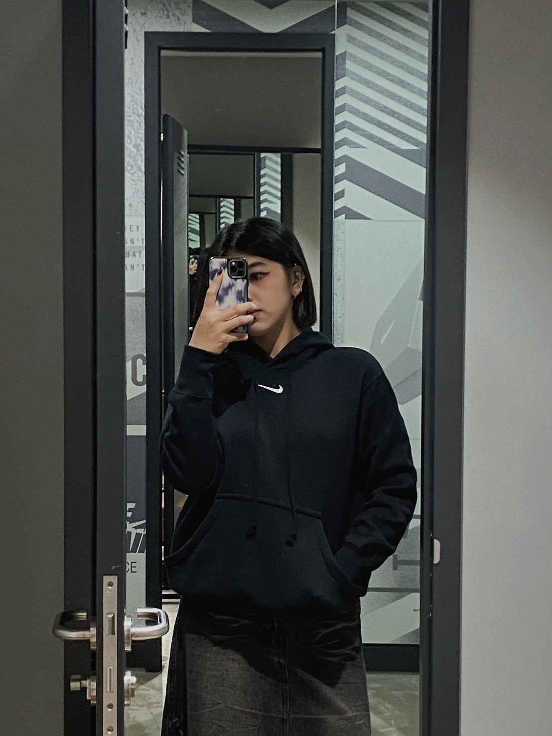 Nike NSW Phoenix Fleece 帽踢 連帽 刺繡Logo 內刷毛 黑色 DQ5861-010