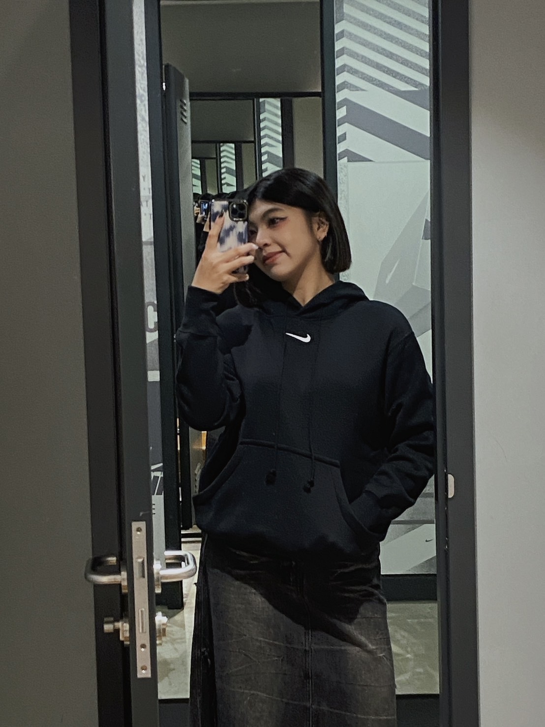 Nike NSW Phoenix Fleece 帽踢 連帽 刺繡Logo 內刷毛 黑色 DQ5861-010