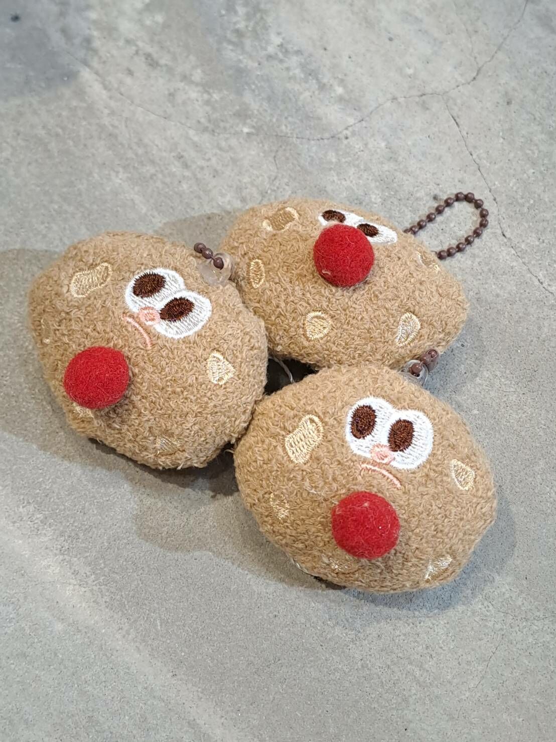 《5142》珠鍊淺色不開心曲奇餅乾吊飾