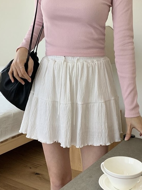 【優惠預訂】韓國皺皺蛋糕短裙（3色）