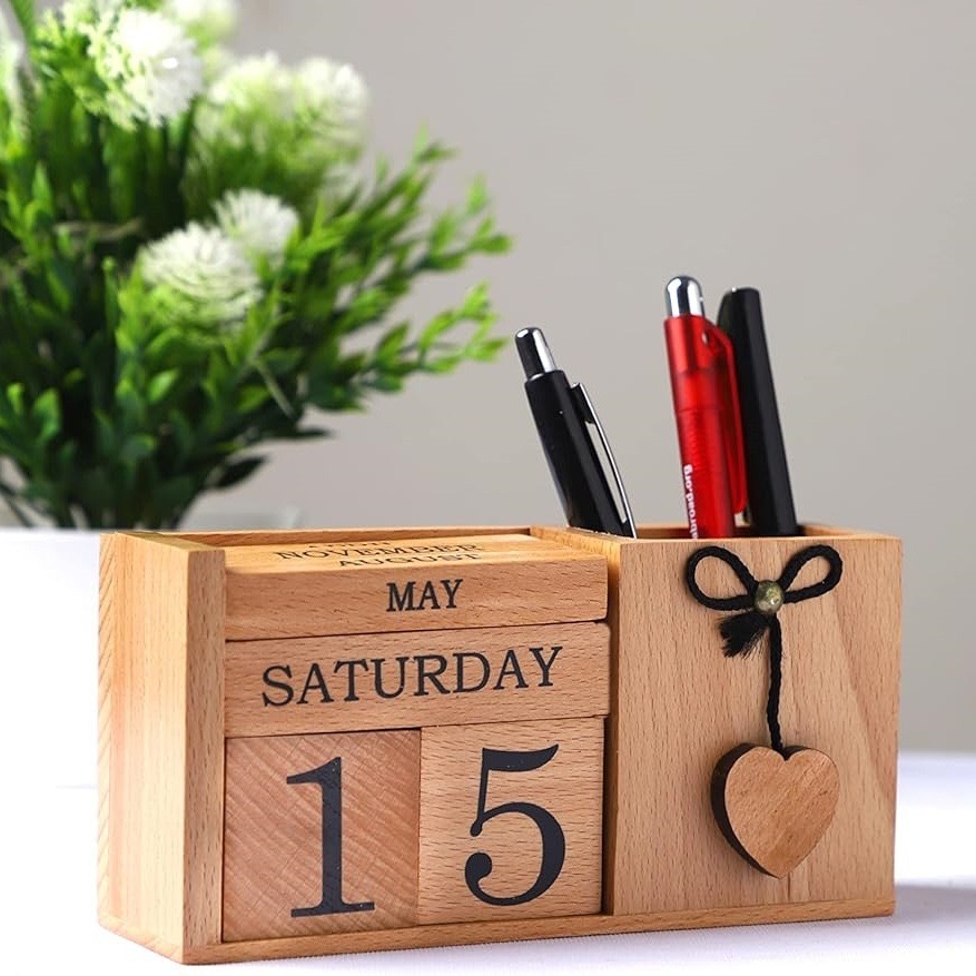 【客製】木製文具收納萬年曆